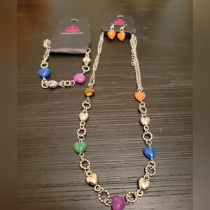 Paparazzi Colorful Heart Necklace Set
